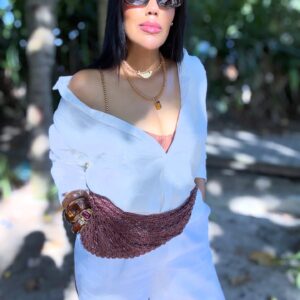 Linho 100%, bandanas em crochê,